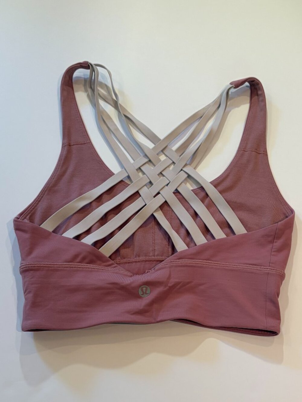 Lululemon Free To Be Moved Bra Size 4 Quicksand / Porcela Strappy Sports Bra - Picture 1 of 3